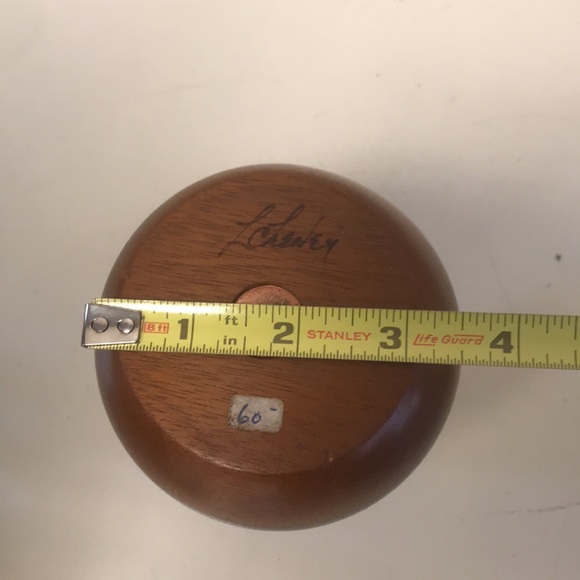 Vintage Signed/Penny Dated Lloyd Cheney Turned Exotic Hardwood Vase - Picture 12 of 12